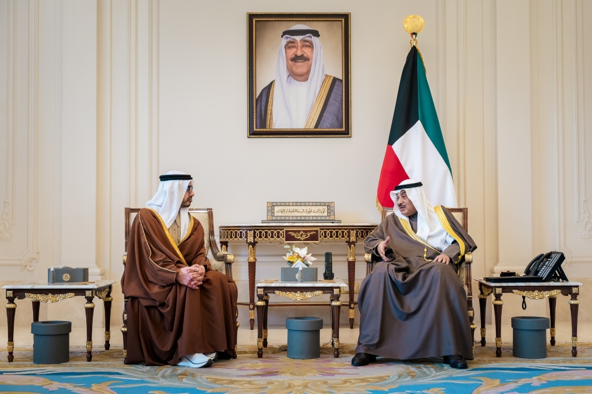 His Highness Sheikh Sabah Khaled Al-Hamad Al-Sabah, Crown Prince of Kuwait, received His Highness Sheikh Abdullah bin Zayed Al Nahyan