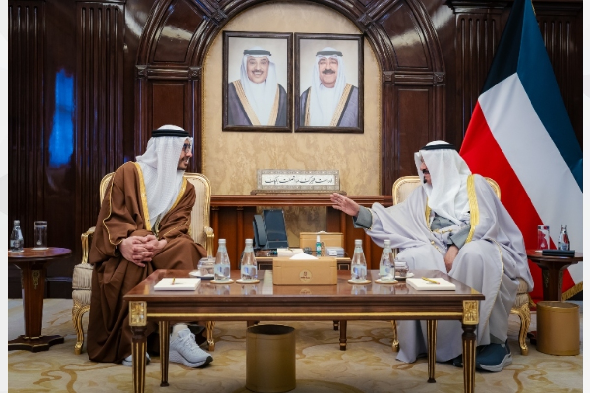 His Highness Sheikh Abdullah bin Zayed Al Nahyan, Deputy Prime Minister and Minister of Foreign Affairs, met with His Highness Sheikh Ahmad Abdullah Al-Ahmad Al-Sabah,