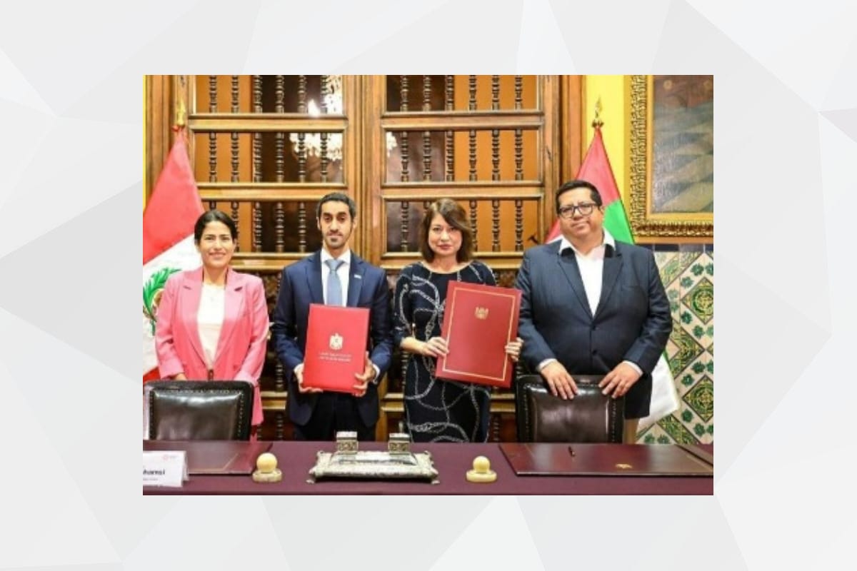 H.E. Mohamed Alshamsi, UAE Ambassador to Peru and H.E. Ana Cecilia Gervasi, Minister of Foreign Affairs of Peru, signed a bilateral air services agreement (ASA).