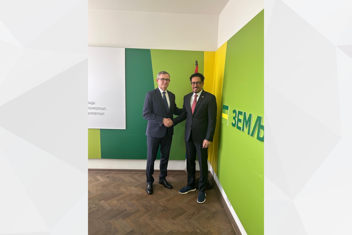 H.E. Ahmed Hatem Almenhali, Ambassador of the United Arab Emirates to Serbia, met with H.E. Dragan Glamocic, Minister of Agriculture, Forestry, and Water Management of the Republic of Serbia.
