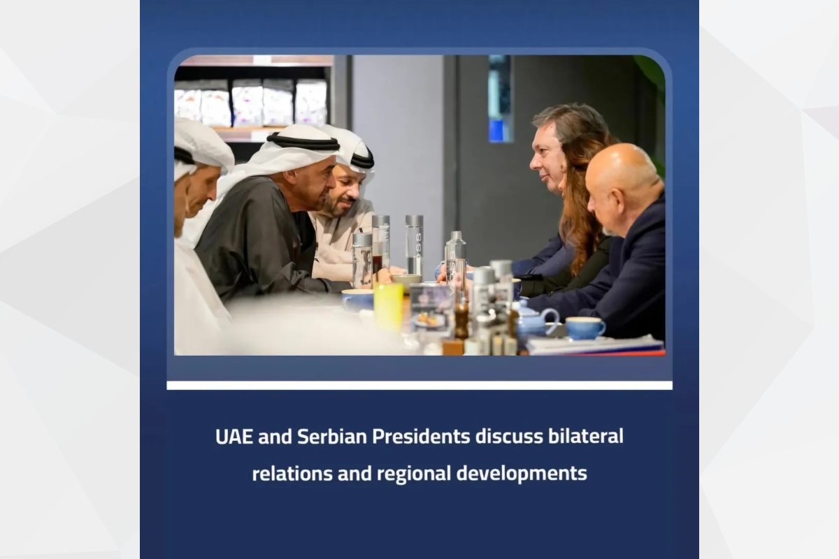 UAE President His Highness Sheikh Mohamed bin Zayed Al Nahyan and His Excellency Aleksandar Vučić, President of the Republic of Serbia, discussed developments in the region amid the ongoing military escalation and its serious implications for regional and international security and stability.


