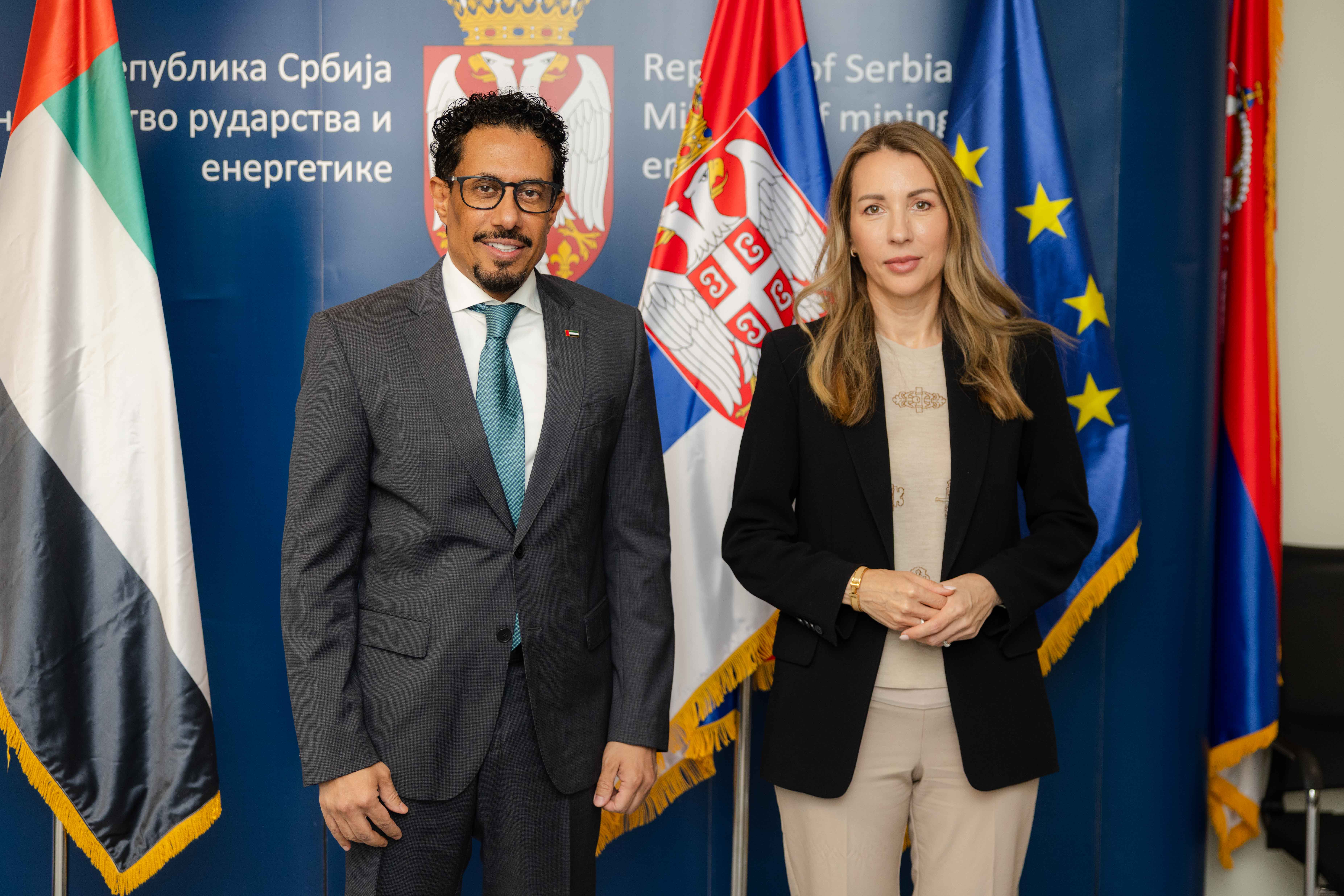 H.E. Ahmed Hatem Almenhali, Ambassador of the United Arab Emirates to Belgrade, met with H.E. Dubravka Djedovic Handanovic, Minister of Mining and Energy of the Republic of Serbia.

