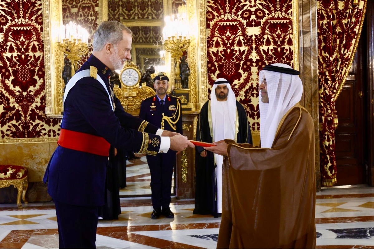 His Excellency Saleh Ahmed Al Suwaidi presented his credentials to His Majesty King Felipe VI of Spain as Ambassador of the United Arab Emirates to the Kingdom of Spain, 