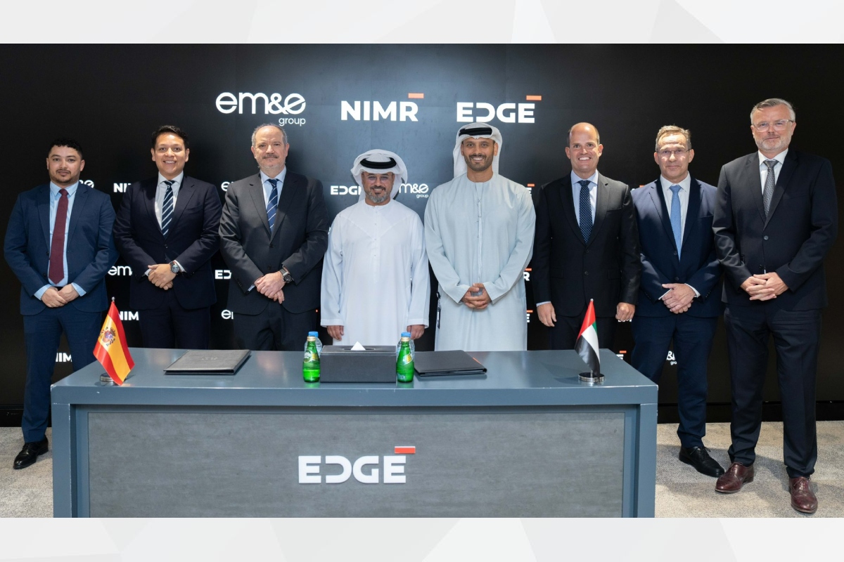 EDGE Group announced the signing of a technology transfer agreement with Spain’s EM&E Group for the manufacturing of the FEROX 6x6 armored vehicle in Spain, based on the combat-proven NIMR JAIS 6x6 platform, renowned for its advanced operational capabilities.
