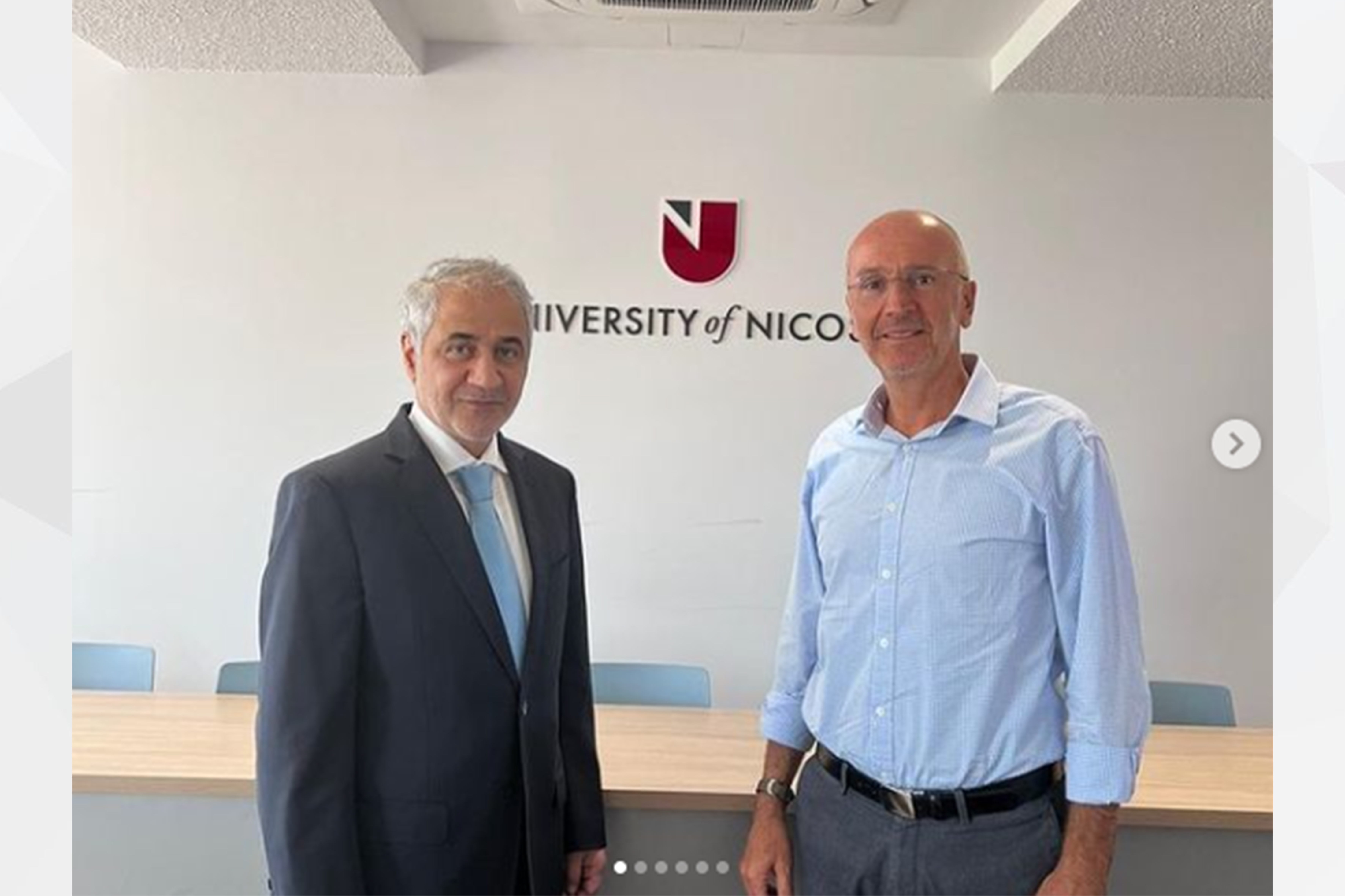 H.E. Mohammed Saif Al Shehhi, UAE Ambassador to the Republic of Cyprus, visited the University of Nicosia, where he had a meeting with Professor Nicos Kartakoullis, President of the Council. The meeting concluded with an introductory tour across the various university departments.