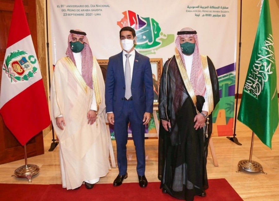 H.E. Mohamed Abdulla Alshamsi, Ambassador of the UAE to the Republic of Peru attended the National Day of the Kingdom of Saudi Arabia.