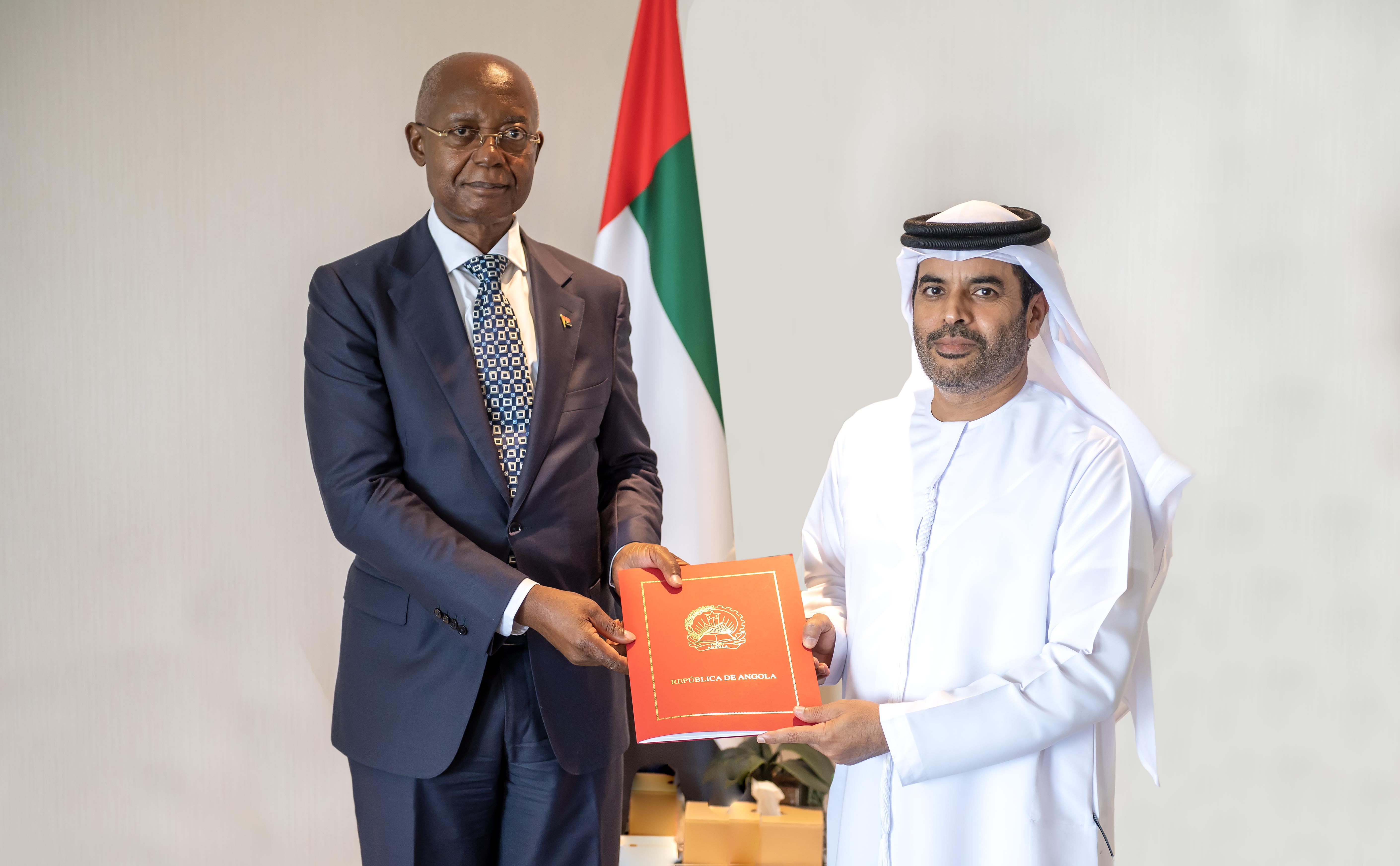 H.E. Saif Abdulla Alshamisi, Assistant Undersecretary for Protocols Affairs at the Ministry of Foreign Affairs, received a copy of the credentials of H.E. Julio Belarmino Gomes Maiato, Ambassador of the Republic of Angola to the UAE.
