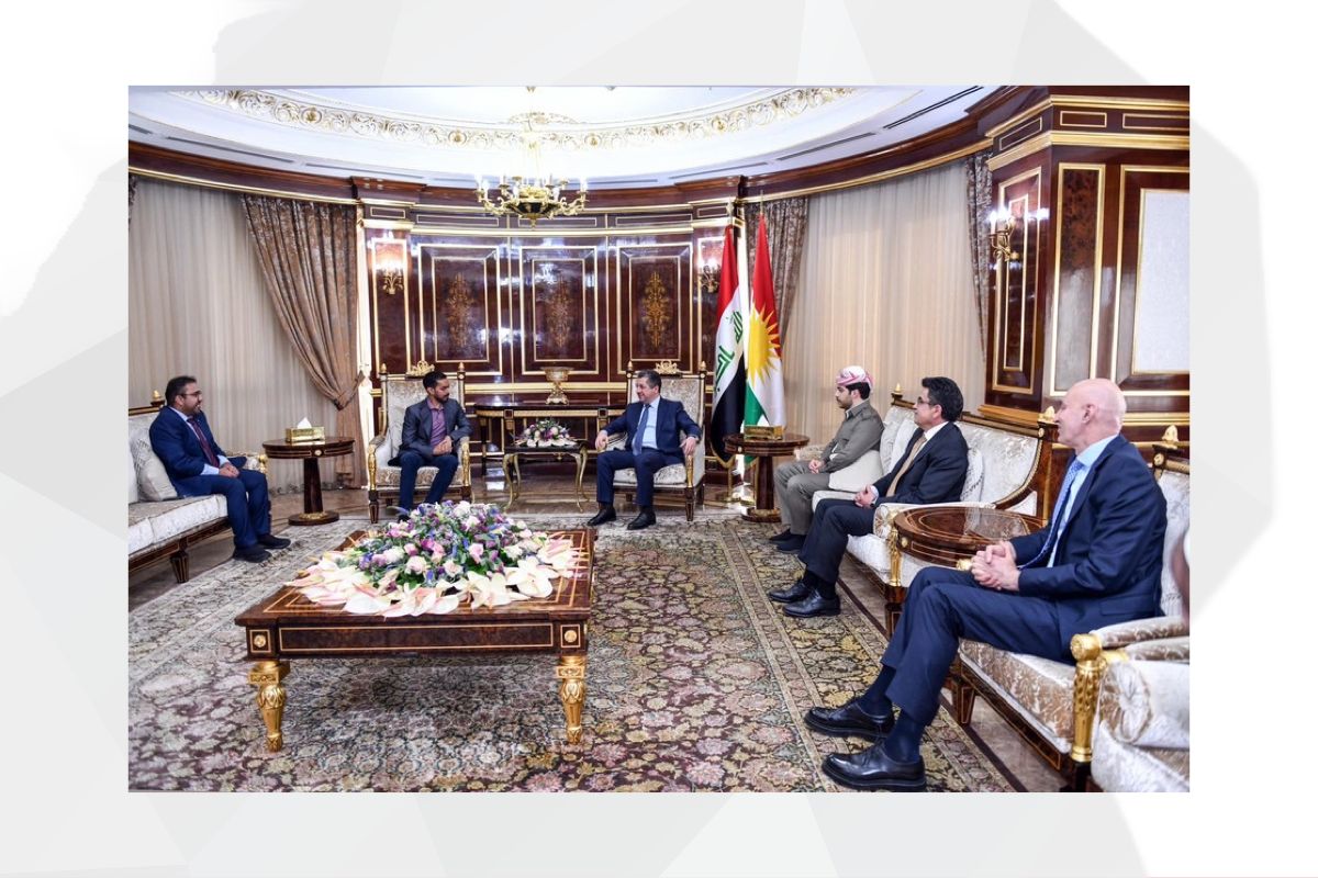 His Excellency Masrour Barzani, Prime Minister of the Kurdistan Region of Iraq, received Sheikh Khalifa bin Tahnoun bin Mohammed Al Nahyan
