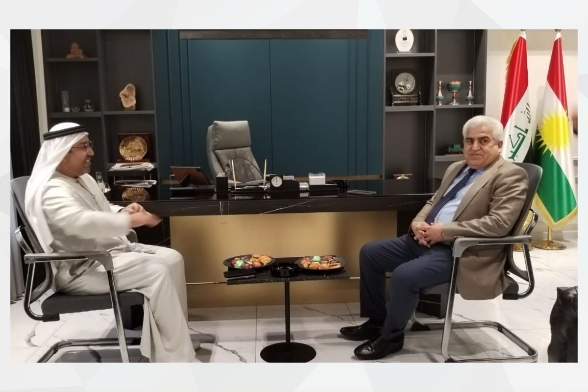 His Excellency Ahmed Al Dhaheri, Consul General of the UAE in the Kurdistan Region of Iraq, received His Excellency Khalil Kuran, Vice President of the Iraqi Importers and Exporters Union - Erbil Branch