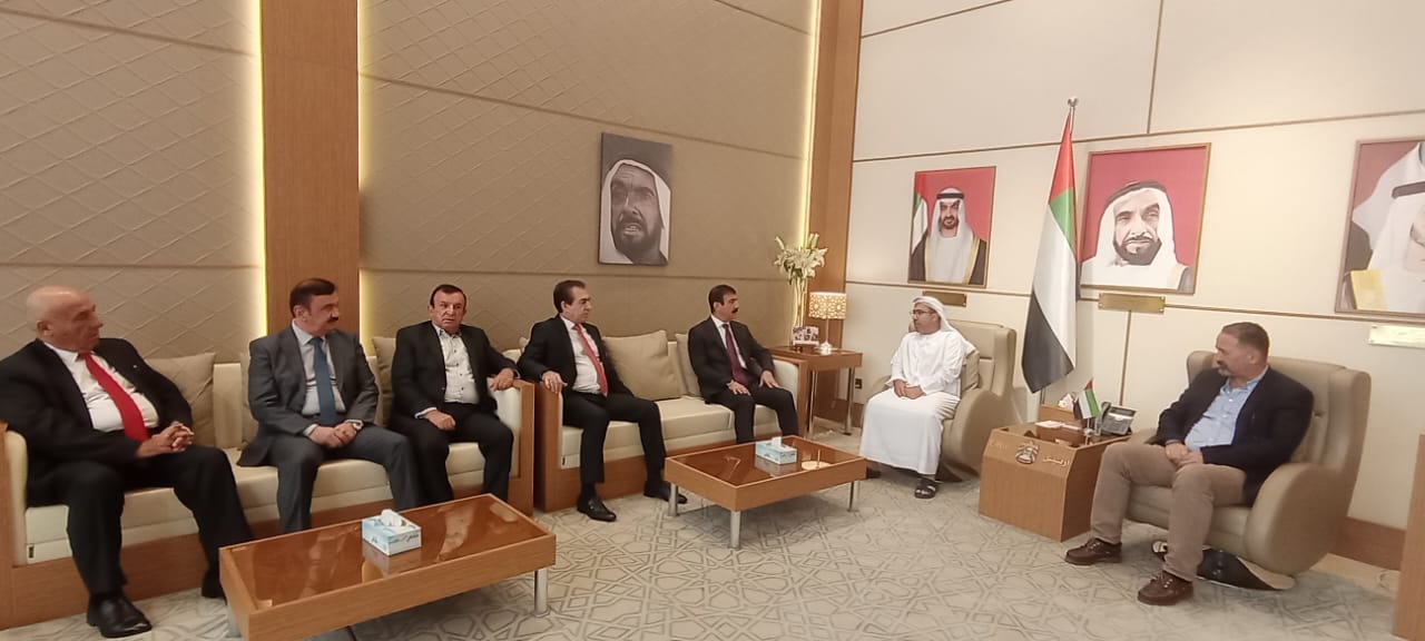 His Excellency Ahmed Al Dhaheri, Consul General of the UAE to the Kurdistan Region of Iraq, met Mr. Shaker Wajed, General Manager of the Emirati Dana Gas Company operating in the oil and gas sectors in the Kurdistan Region of Iraq. During the meeting, the importance of the experience of Dana Gas was emphasized as one of the leading Emirati companies in the foreign investment sector in the Kurdistan region.