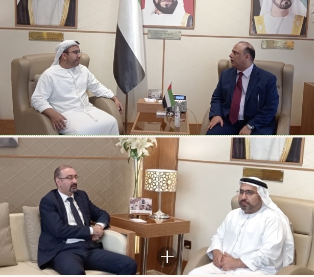 His Excellency Ahmed Al Dhaheri, Consul General of the UAE in the Kurdistan Region of Iraq, received, in two separate meetings, His Excellency Mohammed bin Suleiman Al-Asiri, the Saudi Consul in the region. During the meeting, they discussed the strategic relations between the UAE and the brotherly Kingdom of Saudi Arabia and ways to develop them, in addition to discussing the activation of relations and coordination between the consulates of the two countries.
In a second meeting, His Excellency the Consul General of the UAE received His Excellency Fouad Khazer Al-Majali, Consul of the Hashemite Kingdom of Jordan in the Kurdistan Region of Iraq, and during the meeting, they discussed strengthening bilateral relations, and during the meeting, the priorities of the State mission were presented in terms of humanitarian programs and projects that are provided to the displaced and refugee communities in the region Kurdistan is a reflection of the sublime humanitarian message that the UAE is keen to direct
