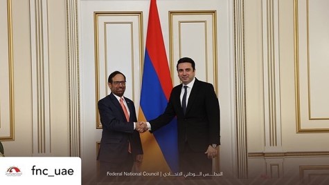 ՀՀ կատարած այցի ընթացքում ԱՄԷ Դաշնային ազգային խորհրդի պաշտպանության, ներքին գործերի և արտաքին հարցերով հանձնաժողովի նախագահ Ն․ Գ․ դոկտոր Ալի Ալ-Նուայիմիի գլխավորած պատվիրակությունը հանդիպել է ՀՀ Ազգային ժողովի նախագահ Ն․Գ․ Ալեն Սիմոնյանի հետ և քննարկել երկու բարեկամ երկրների ու խորհրդարանների միջև երկկողմ և խորհրդարանական համագործակցության ընդլայնման ուղիները։


