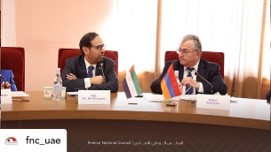 ԱՄԷ Դաշնային ազգային խորհրդի պաշտպանության, ներքին գործերի և արտաքին հարցերով հանձնաժողովի նախագահ Ն․ Գ․ դոկտոր Ալի Ալ-Նուայիմիի գլխավորած պատվիրակությունը ՀՀ կատարած այցի ընթացքում հանդիպել է ՀՀ ԳԱԱ նախագահ պրն․ Աշոտ Սաղյանի հետ։

